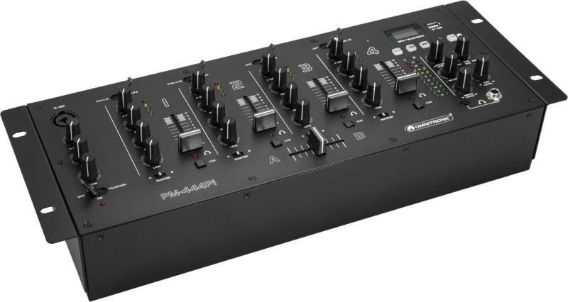 Omnitronic PM-444Pi 4-channel DJ Mixer with Player & USB Interface