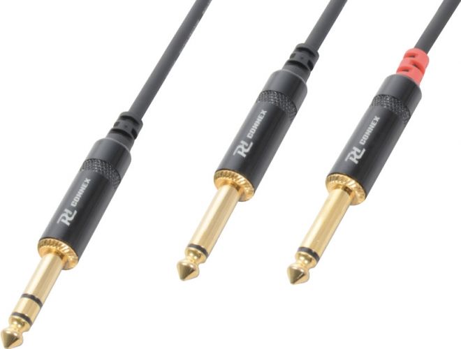 CX76-6 Cable 6.3 Stereo- 2x6.3 Mono 6.0m