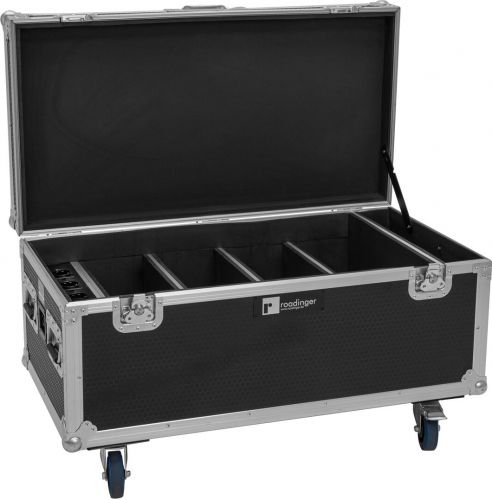 Roadinger Flightcase 4x AKKU Multiflood IP 8x10W RGBW Wash CRMX with charging function