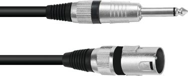 Omnitronic Adapter Cable XLR(M)/Jack mono 10m bk