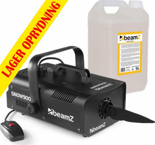 BeamZ SNOW900 Snemaskine inkl. 5l snevæske - Pakkesæt