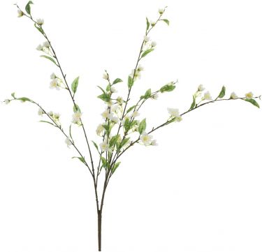 Europalms Cherry spray, artificial, white, 60cm
