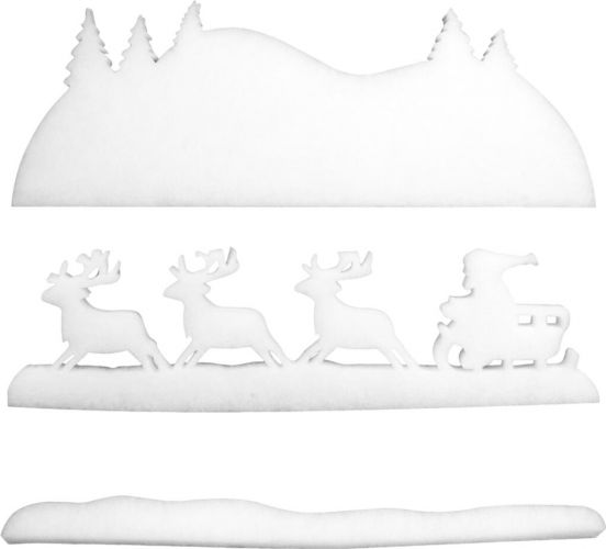 Europalms Winter landscape made of  snow matting, flame retardant B1