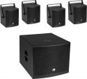 Assortment, Omnitronic Set MOLLY-12A Subwoofer active + 4x MOLLY-6 Top 8 ohms, black