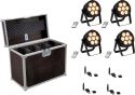 Diverse, Eurolite Set 4x LED 7C-7 Silent Slim Spot + USB QuickDMX + Case