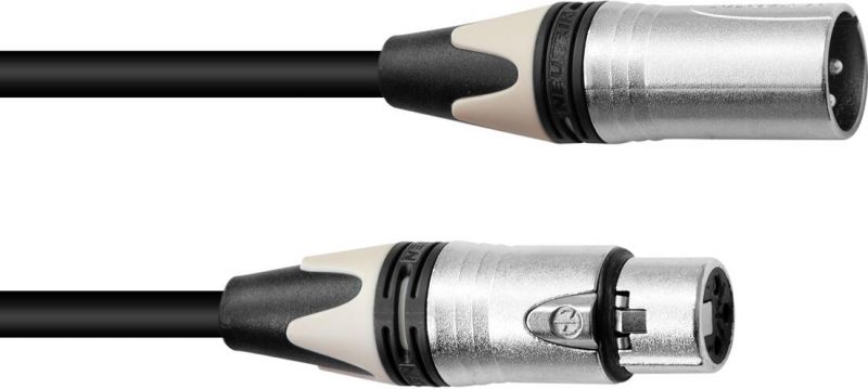 PSSO XLR Cable COL 3-pin 15m bk Neutrik