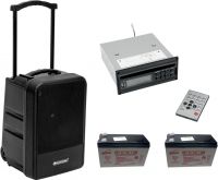 Omnitronic Set MOM-10BT4 Modular Wireless PA System + CD Player with USB&SD + 2x Battery