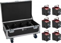 Eurolite Set 6x AKKU UP-4 QCL Spot QuickDMX MK2 + Flightcase with wheels and charging function