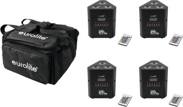 Eurolite Set 4x AKKU TL-3 QuickDMX + Soft Bag