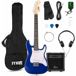 GigKit Junior 3/4 – Elguitar med Alt-i-Én Startpakke og Tilbehør – Blå TILBUD NU