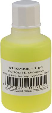 Eurolite UV-active Stamp Ink, transparent yellow, 50ml