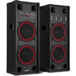 Højttalersæt med indbygget forstærker SPK-210, 2x10" bas / 1200 Watt / Bluetooth