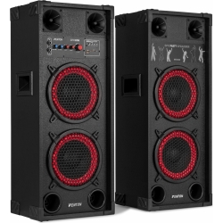 Højttalersæt med indbygget forstærker SPK-208, 2x8" bas / 800 Watt / Bluetooth /