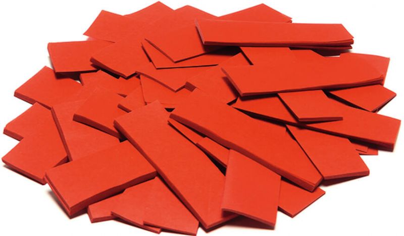 TCM FX Slowfall Confetti rectangular 55x18mm, red, 1kg