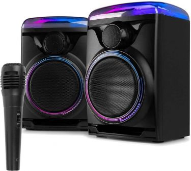 Track 2.0 Amplified Speaker Set with LED Black