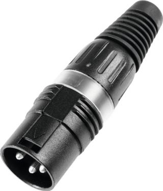 HICON XLR plug 3-pin HI-X3CM-BLK