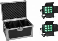 Eurolite Set 2x LED CLS-9 QCL RGB/WW 9x7W + Case