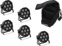 Eurolite, Eurolite Set 5x LED SLS-7 HCL Spot + Soft Bag