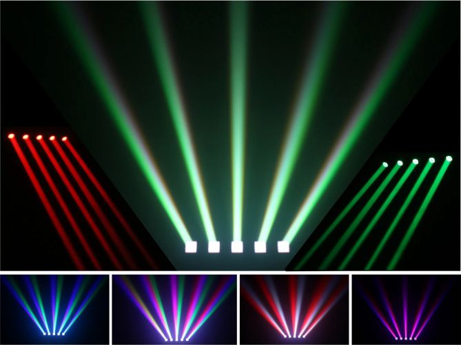 Galaxy5 Moving Head Bar 5x40W