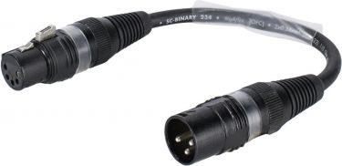 SOMMER CABLE Adapter Cable 3-pin XLR(M)/5-pin XLR(F) bk