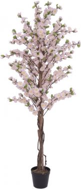 Europalms Cherry tree with 3 trunks, artificial plant, pink, 150 cm