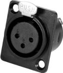 HQ Power - XLR hun 3-pols chasisbøsning HQ Power - XLR hun 3-pols chasisbøsning