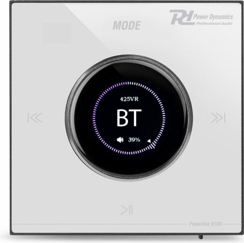 Powerline B100W In Wall Audio Amplifier BT/LCD White