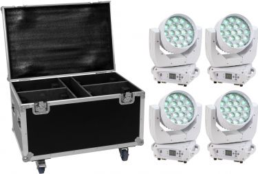 Eurolite Set 4x LED TMH-X4 white + Case with wheels