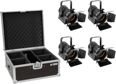 Eurolite Set 4x AKKU THA-20PC TRC Theater Spot bk + Case