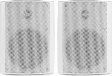 Inde/Udendørs Højttalersæt, kompakt design med vægbeslag / 8 Ohm / 6.5" 150W / IPX5 / BGO65, Hvid
