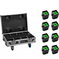Eurolite Set 8x AKKU Mini IP UP-4 QCL Spot MK2 + Case with charging function