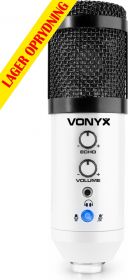 CMS320W Studiemikrofonsæt USB hvid med ekko