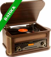 Memphis Vintage Record Player Dark Wood "B STOCK"