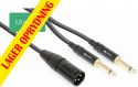 Kabler og stik, CX56-1 Kabel XLR Han - 2x 6.3 Mono 1.5m