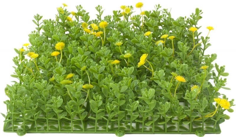 Europalms Grass mat, artificial, green-yellow, 25x25cm