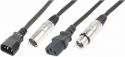Cables & Plugs, CX09-10 Light Combi Cable IEC M - XLR M / IEC F - XLR F 10m