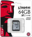 Kingston - SD kort - 64GB SDXC Class 10 UHS-I 45MB/s Kingston - SD kort - 64GB SDXC Class 10 UHS-I 45MB/s