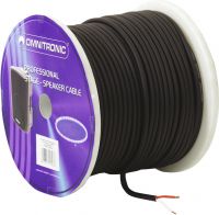 Omnitronic Speaker Cable 2x1.5 100m bk durable