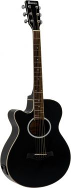 Dimavery AW-400 Western Guitar LH, black