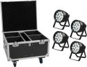 Eurolite Set 4x LED IP PAR 14x10W HCL + Flightcase