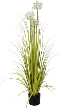 Europalms Allium grass, artificial plant, white, 120 cm
