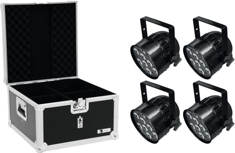Eurolite Set 4x LED PAR-56 HCL Short bk + EPS Case