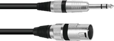 Omnitronic Adapter Cable XLR(M)/Jack stereo 0.2m bk