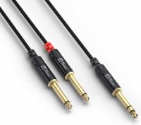 CX76-1 Cable 6.3 Stereo- 2x6.3 Mono 1,5m