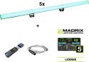 Diverse, Eurolite Set 5x LED PR-100/32 Pixel DMX Rail + Madrix Software