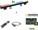 Diverse, Eurolite Set 5x LED PT-100/32 Pixel DMX Tube + Madrix Software