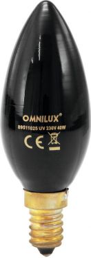 Omnilux C35 230V/40W E-14 UV Candle Bulb