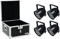 Eurolite Set 4x LED PAR-56 QCL Short bk + EPS Case