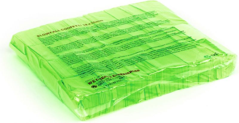 TCM FX Slowfall Confetti Rectangular 55x18mm, neon-green, uv active, 1kg