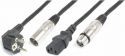 CX10-10 Lys Kombi Kabel Schuko - XLR M / IEC F - XLR F 10m CX10-10 Lys Kombi Kabel Schuko - XLR M / IEC F - XLR F 10m